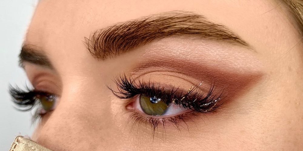 Close up of woman's eye lashes